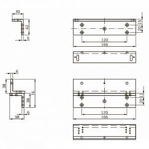 L+Z bracket set for EMC 400 AH